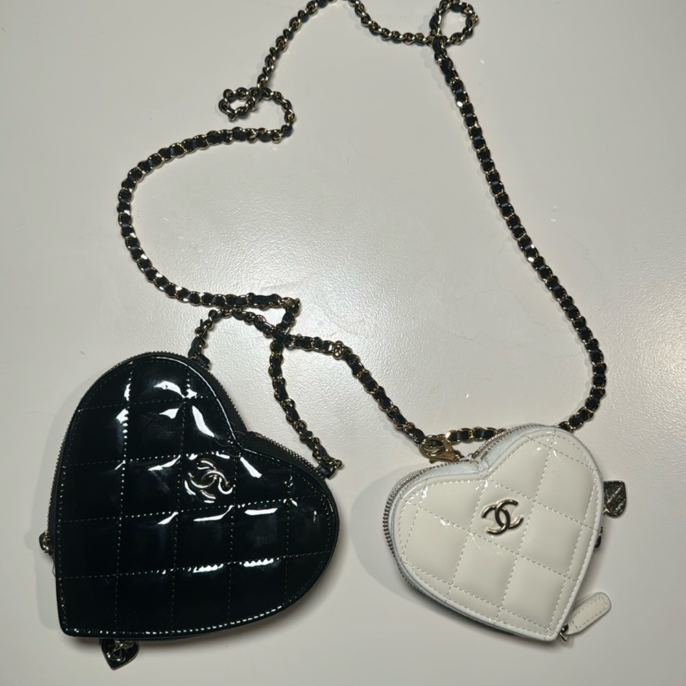 Authentic Chanel Double Heart Bag